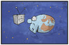 Cartoon: TV-Duell USA (small) by Kostas Koufogiorgos tagged karikatur koufogiorgos illustration cartoon tv duell clinton trump fernsehen welt globus erde