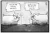 Cartoon: TV-Duell USA (small) by Kostas Koufogiorgos tagged karikatur,koufogiorgos,illustration,cartoon,tv,duell,usa,wahl,schlamm,schlacht,bad,schwein,niveau,wahlkampf,clinton,trump