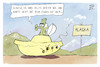 Cartoon: UFOs über den USA (small) by Kostas Koufogiorgos tagged karikatur,koufogiorgos,ufo,alaska,alien,spionage,usa