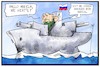 Cartoon: Ukraine-Konflikt (small) by Kostas Koufogiorgos tagged karikatur,koufogiorgos,illustration,cartoon,ukraine,russland,putin,schiff,kriegsschiff,konflikt,schwarzes,meer