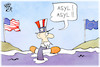 Cartoon: USA (small) by Kostas Koufogiorgos tagged karikatur,koufogiorgos,usa,uncle,sam,asyl,europa