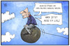 Cartoon: Varoufakis Versprechen (small) by Kostas Koufogiorgos tagged karikatur,koufogiorgos,illustration,cartoon,varoufakis,bank,kanonenkugel,lüge,münchhausen,finanzminister,rücktritt,griechenland,politik,grexit
