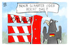 Cartoon: Verschärftes Asylrecht (small) by Kostas Koufogiorgos tagged karikatur,koufogiorgos,asylrecht,schranke,schlagbaum,bundesadler,verschärfung