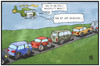 Cartoon: VW-Rückrufaktion (small) by Kostas Koufogiorgos tagged karikatur,koufogiorgos,illustration,cartoon,vw,rückruf,dieselgate,auto,automobil,stau,schlange,polizei