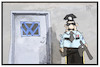 Cartoon: VW (small) by Kostas Koufogiorgos tagged karikatur,koufogiorgos,illustration,cartoon,usa,vw,volkswagen,haft,zelle,gefängnis,wache,kriminalität,manager,wirtschaft