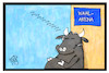 Cartoon: Wahlarena (small) by Kostas Koufogiorgos tagged karikatur,koufogiorgos,illustration,cartoon,wahlarena,merkel,bundestagswahl,wahlkampf,stier,schlafen,langweilig