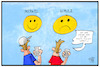 Cartoon: Wahlkampf-Emojis (small) by Kostas Koufogiorgos tagged karikatur,koufogiorgos,illustration,cartoon,emoji,wahlkampf,merkel,schulz,youtube,wähler,spd,cdu,demokratie
