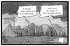 Cartoon: Warten auf Europa (small) by Kostas Koufogiorgos tagged karikatur,koufogiorgos,illustration,cartoon,europa,eu,flüchtlingskrise,idomeni,camp,zelt,brüssel,gipfel,entscheidung,warten