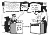 Cartoon: Was bin ich?- Politiker! (small) by Kostas Koufogiorgos tagged koufogiorgos,karikatur,illustration,cartoon,schweinderl,politiker,michel,korruption,quiz,show,spiel,fernsehen,politik,betrug
