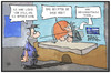 Cartoon: Wiedereröffnung (small) by Kostas Koufogiorgos tagged karikatur,koufogiorgos,illustration,cartoon,griechenland,bank,kunde,geld,wirtschaft,schuldenkrise,öffnung,bürger,armut,politik