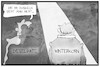 Cartoon: Winterkorn und Dieselgate (small) by Kostas Koufogiorgos tagged karikatur,koufogiorgos,illustration,cartoon,winterkorn,vw,dieselgate,verantwortung,haftbar,licht,schatten,rampenlicht,volkswagen