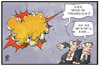 Cartoon: Wirtschaftsbumm (small) by Kostas Koufogiorgos tagged karikatur,koufogiorgos,illustration,cartoon,wirtschaft,knall,boom,bumm,terroranschlag,angst,panik,konjunktur