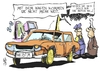 Cartoon: Wirtschaftsprognose (small) by Kostas Koufogiorgos tagged wirtschaft,wachstum,prognose,auto,geld,reifen,deutschland,karikatur,kostas,koufogiorgos