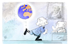 Cartoon: Wladimir Putin (small) by Kostas Koufogiorgos tagged karikatur,koufogiorgos,putin,erde,krieg,russland