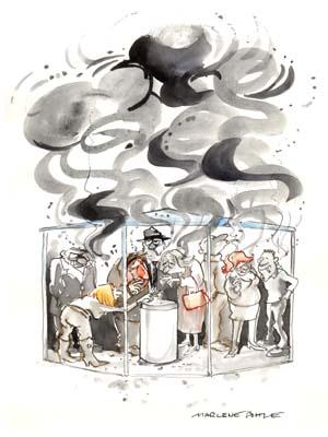 Cartoon: Smokers (medium) by Marlene Pohle tagged cartoon,