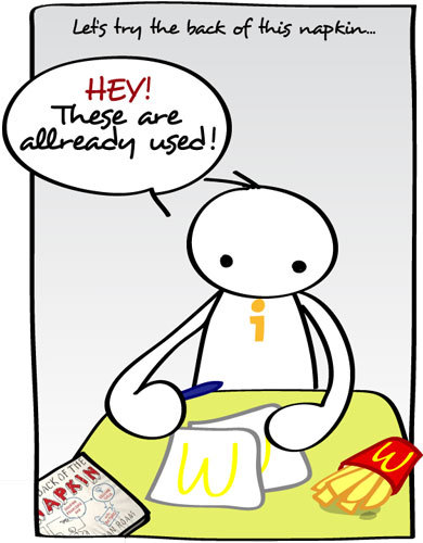 Cartoon: Back of the napkin (medium) by Gregg from GriDD tagged gregg,gredd,vizthink,visual,thinking,napkin