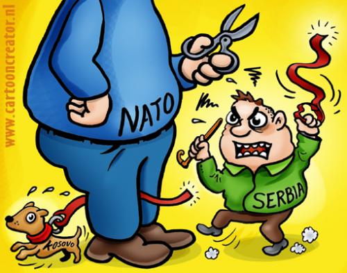 Cartoon: Serbia and Kosovo (medium) by illustrator tagged kosovo,serbia,nato,struggle,fight,politics,nationalism,illustrator,welleman,kampf,krieg,hund,scissors,,serbien,kroatien,grenzverlauf,grenze,konflikt,nato,kampf,ordnung,weltordnung,krieg,leine,schere,hindernis,hund,tier,freiheit,gefangenschaft,haustier