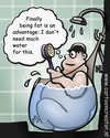 Cartoon: Bathing fat guy (small) by illustrator tagged fat,guy,bath,tub,shower,spa,water,soak,clean,wash,advantage