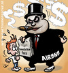 Cartoon: Greedy Airbnb (small) by illustrator tagged airbnb,fee,cancellation,unfair,greedy,hospitality