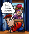 Cartoon: Mother in law Alarm (small) by illustrator tagged mother,law,alarm,vistor,dug,hide