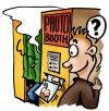 Cartoon: Photo booth (small) by illustrator tagged photo,stand,booth,machine,hokje,picture,kinky,jerk,masterbation,illustration,joke,cartoon,comic