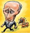 Cartoon: Putin (small) by illustrator tagged putin,dog,man,mann,cartoon,comic,character,media,censoring,censor,dictator,illustrator,welleman,