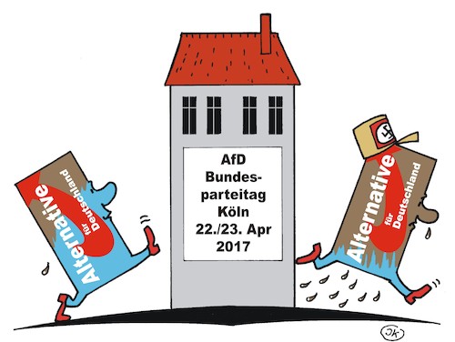Cartoon: AfD Parteitag 2 (medium) by JotKa tagged afd,alternative,für,deutschland,parteitag,köln,parteien,politik,afd,alternative,für,deutschland,parteitag,köln,parteien,politik