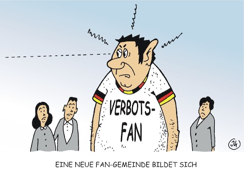 Cartoon: Fan Clubs (medium) by JotKa tagged fan,vereine,verbote,bevormundung,gesellschaft,politisch,korrekt,fan,vereine,verbote,bevormundung,gesellschaft,politisch,korrekt