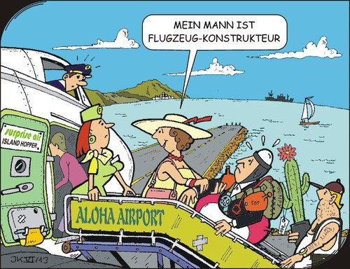 Cartoon: Flugangst (medium) by JotKa tagged schwimmhilfe,rettungsring,fallschirm,insel,experte,panik,flugzeug,konstukteur,flugangst,fliegen,reisen,urlaub