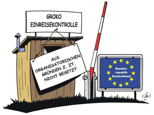 Cartoon: Innere Sicherheit (medium) by JotKa tagged innenpolitik,innere,sicherheit,terrorismus,einreisekontrollen,politik,parteien,groko,differenzen,parteiinteressen,wahlkampf,cdu,csu,spd,attentate,berlin,essen,hannover,würzburg,ansbach,abschiebungen,innenpolitik,innere,sicherheit,terrorismus,einreisekontrollen,politik,parteien,groko,differenzen,parteiinteressen,wahlkampf,cdu,csu,spd,attentate,berlin,essen,hannover,würzburg,ansbach,abschiebungen