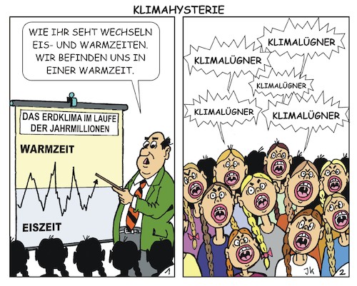 Cartoon: Klimahysterie (medium) by JotKa tagged klimawandel,klimahype,klimahysterie,klimaleugner,natur,umwelt,erderwärmung,eiszeit,warmzeit,vergangenheit,sonne,regenwald,politiker,aktivisten,umweltschützer,umweltexperten,lehrer,schüler,greta,klimawandel,klimahype,klimahysterie,klimaleugner,natur,umwelt,erderwärmung,eiszeit,warmzeit,vergangenheit,sonne,regenwald,politiker,aktivisten,umweltschützer,umweltexperten,lehrer,schüler,greta