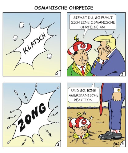 Cartoon: Osmanische Ohrfeige (medium) by JotKa tagged türkei,usa,syrien,kurden,is,trump,erdogan,osmanische,ohrfeige,türkei,usa,syrien,kurden,is,trump,erdogan,osmanische,ohrfeige