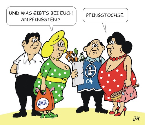 Cartoon: Pfingsten (medium) by JotKa tagged pfingsten,feiertage,kirchliche,speisen,essen,kochen,pfingstochsen,mann,frau,er,sie,sitten,und,gebräuche,pfingsten,feiertage,kirchliche,speisen,essen,kochen,pfingstochsen,mann,frau,er,sie,sitten,und,gebräuche