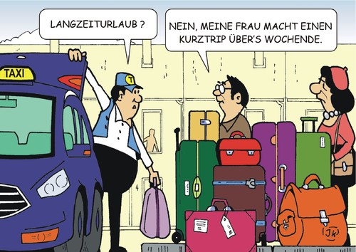 Cartoon: Wochenendtrip (medium) by JotKa tagged urlaub,kurzurlaub,langzeiturlaub,urlauber,ferien,wochenende,koffer,gepäck,taxi,taxifahrer,reisen,mann,frau,er,sie,beziehung,gesellschaft,auto,wirtschaft,tourismus,ehe,urlaub,kurzurlaub,langzeiturlaub,urlauber,ferien,wochenende,koffer,gepäck,taxi,taxifahrer,reisen,mann,frau,er,sie,beziehung,gesellschaft,auto,wirtschaft,tourismus,ehe