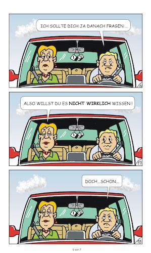 Cartoon: Sag mal was (medium) by JotKa tagged auto,autofahren,mann,frau,liebe,erotik,beziehungen,ehe,geschlechter,fragen,antworten,auto,autofahren,mann,frau,liebe,sex,erotik,beziehungen,ehe,geschlechter,fragen,antworten