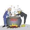Cartoon: Brexit-Kocher (small) by JotKa tagged brexit kocher eu grossbritannien corbyn may unterhaus parlament oberhaus suppenkessel