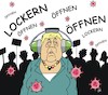 Cartoon: Die eiserne (small) by JotKa tagged merkel,corona,pandemie,lockdown,lockerungen,inzidenz,handel,und,verkauf,arbeitsplätze,tourismus