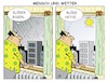 Cartoon: Mensch und Wetter (small) by JotKa tagged wetter sonne regen hitze kälte wetterbericht mensch natur sommer winter