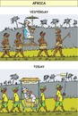 Cartoon: Africa (small) by JotKa tagged africa,safari,men,nature,environment,tourism,oppression,standard,of,living,exploitation,slaves,colonial,powers,colonies,development,progress,third,world,countries,far,adventure,animals