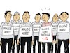 Cartoon: Schwierige Zeiten (small) by JotKa tagged arbeitsplatz jobverlust lockdown tarifverhandlungen lohnforderungen gewerkschaften verdi corona wirtschaft