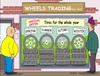 Cartoon: Tires (small) by JotKa tagged tires,wheels,hoses,cars,service,station,trade,traffic,conveance,rubber,spring,summer,autumn,winter,holiday