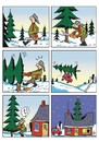 Cartoon: Weihnachtsbaum (small) by JotKa tagged weihnachten,wald,weihnachtsbaum,christmastree,feiertage,natür,bäume,säge,kettensäge,männer