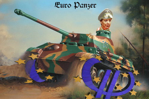 Cartoon: Euro Panzer (medium) by azamponi tagged euro,germany,eu