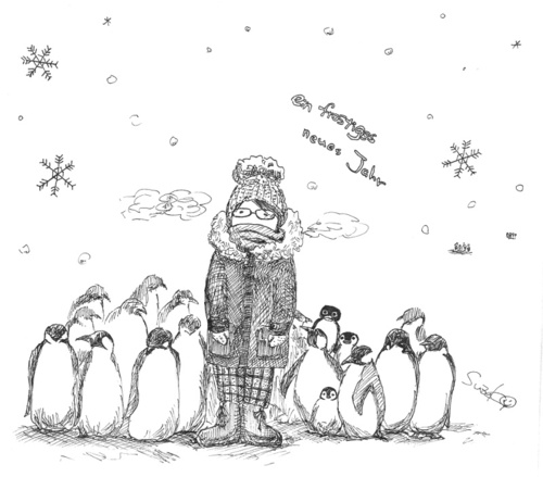 Cartoon: Ein frostiges neues Jahr (medium) by nbk11 tagged berlin,penguin,2010