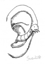 Cartoon: Ohrwurm (small) by nbk11 tagged ohrwurm,scribble