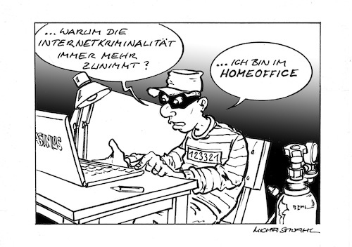 Cartoon: homeoffice (medium) by Micha Strahl tagged micha,strahl,internetkriminalität,homeoffice,coronapandemie,cybercrime,micha,strahl,internetkriminalität,homeoffice,coronapandemie,cybercrime