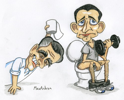Cartoon: Mitt Romney and Paul Ryan (medium) by maxardron tagged uselection,usa,2012,mittromney,mitt,romney,paulryan,paul,ryan,obama,republicans