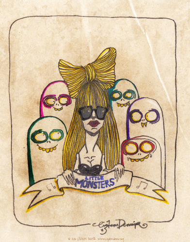 Cartoon: Little Monsters (medium) by CIGDEM DEMIR tagged lady,gag,little,monsters