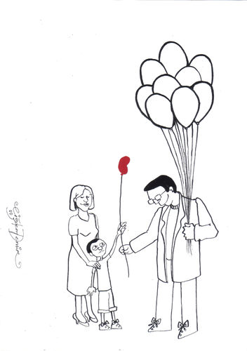 Cartoon: Transplantation (medium) by CIGDEM DEMIR tagged transplantation,organ,bagisi,child,cocuk,doktor,anne,hasta