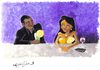 Cartoon: A Man A Woman and A Drink (small) by CIGDEM DEMIR tagged man,woman,lemon,drink,night,love,flirt